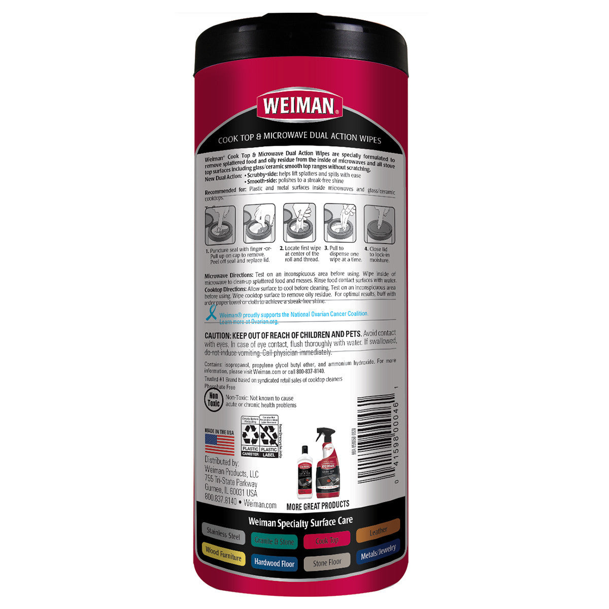 Weiman Cook Top Qk Wipes (4x30EA )