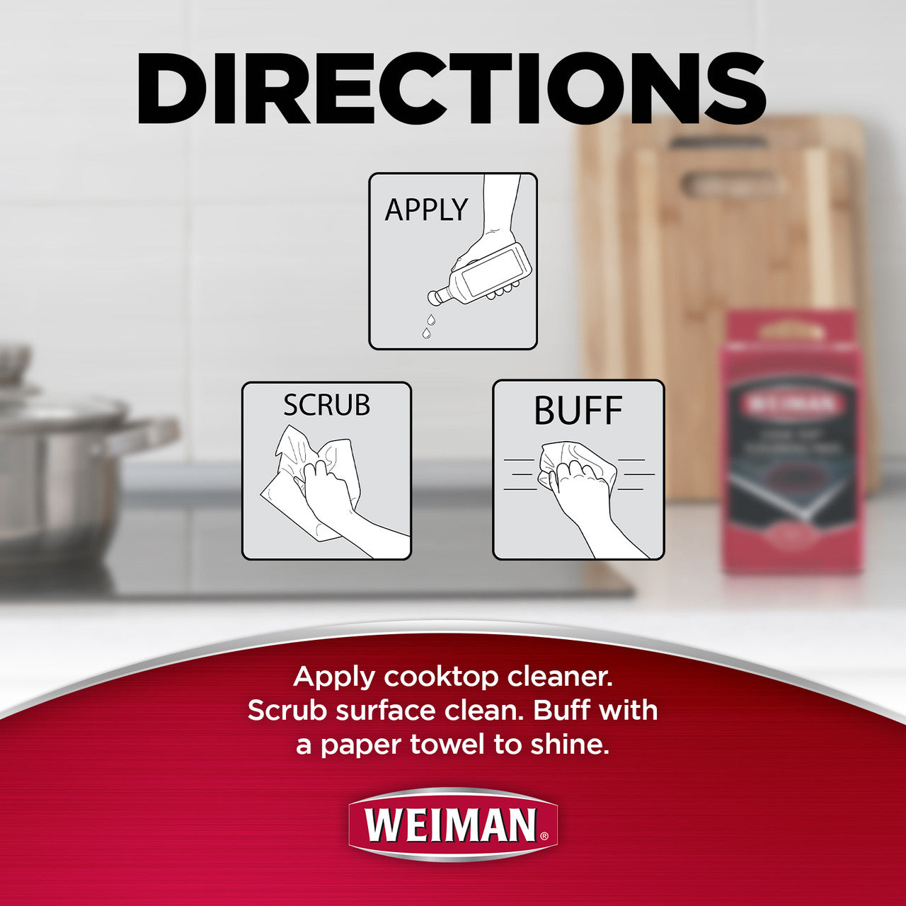 Weiman Cook Top Scrubbin (6x3EA )