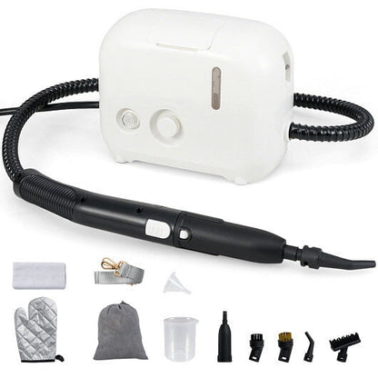 1500W Portable Steam Cleaner with 34 oz Water Tank-White